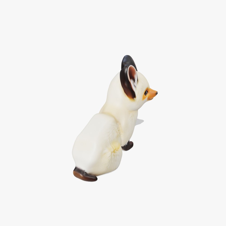 Fennec Fox Plush Toy 3D model pack